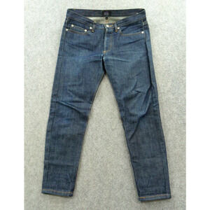 A.P.C. Jeans Womens 29 Blue New Cure Slim Straight Japanese Denim Button